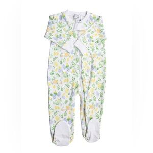 NWT Proper Peony Pima Hatch Spring Easter Theme Zip Footie PJ